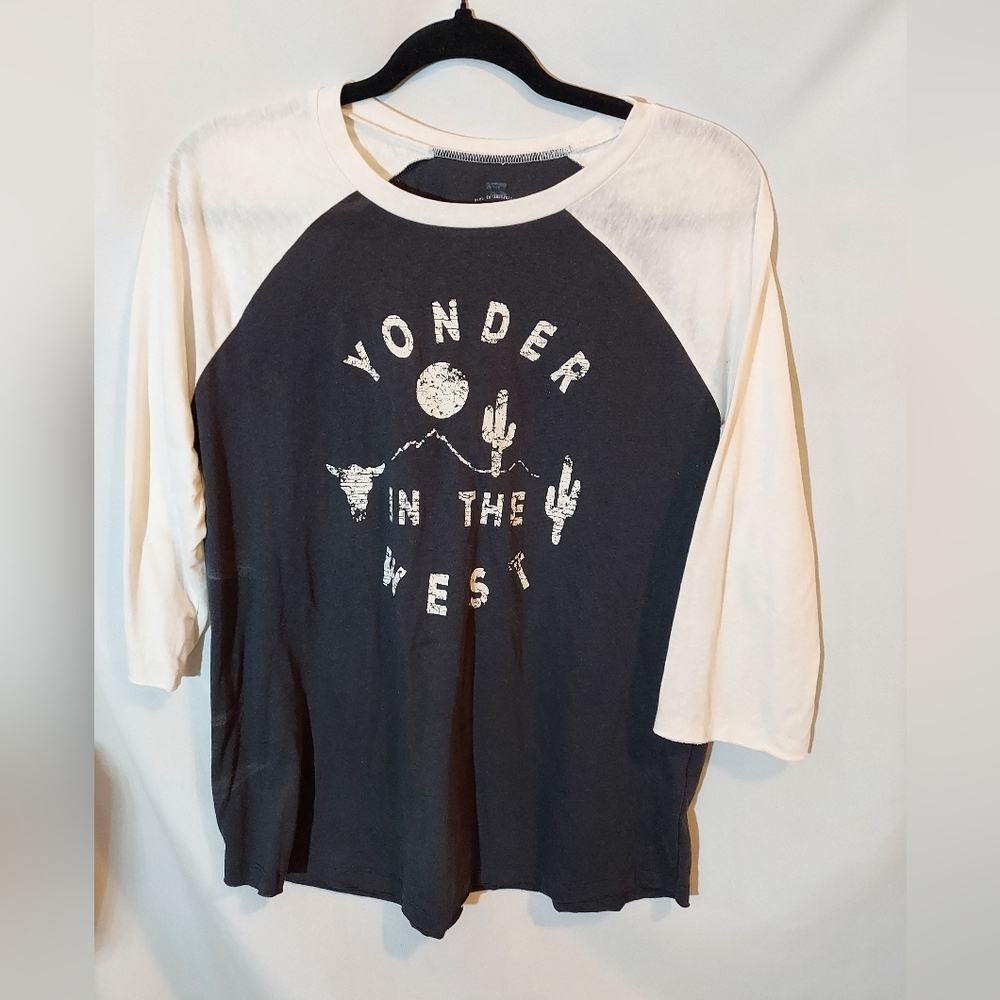 Billabong Country Western Raglan Sleeve Baseball Tee